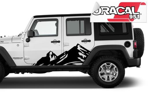 2X наклейка ТОП OFFROAD 110X40CM JEEP дверная маска