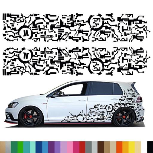 2X авто наклейки интересная тема 2 45см х 2,2 м