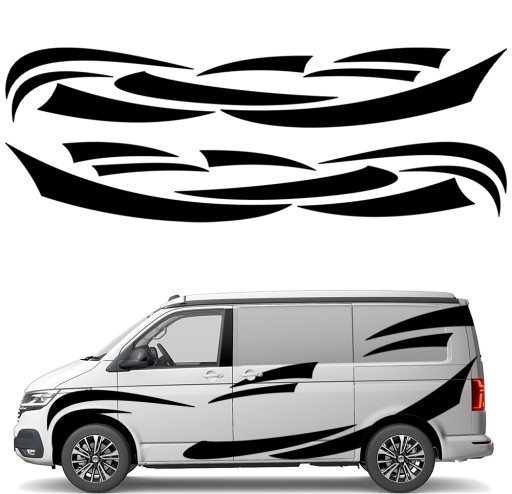 2x НАЛІЙКА Графіка для бокової частини причепа ТЕМА АБСТРАКТ ПЛІМЕННІ ЛІНІЇ