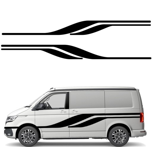 2x НАЛІЙКА Графіка для бокової частини автофургону МОТИВНІ СМУЖКИ СМУЖКИ ЛІНІЇ 29x300