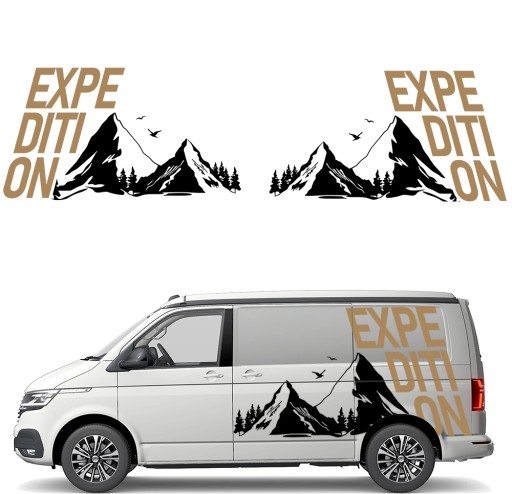 2x СТІКЕР Графіка для автофургона EXPEDITION GÓRY MOUNTAINS 90x161