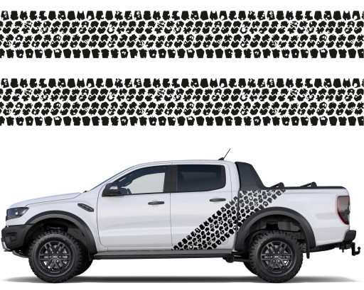 2x НАКЛЕЙКА Графіка для автомобіля Jeep OFFROAD TREAD Марка шин 33x250