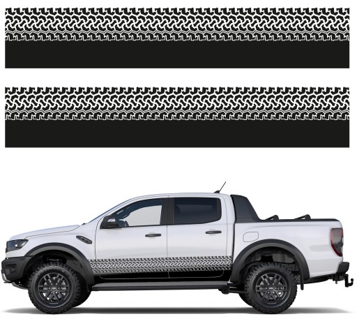 2x НАКЛЕЙКА Автомобільна графіка РУХОВИЙ ПРОТЕКТОР ШИНИ РЕМЕНІ 44x250