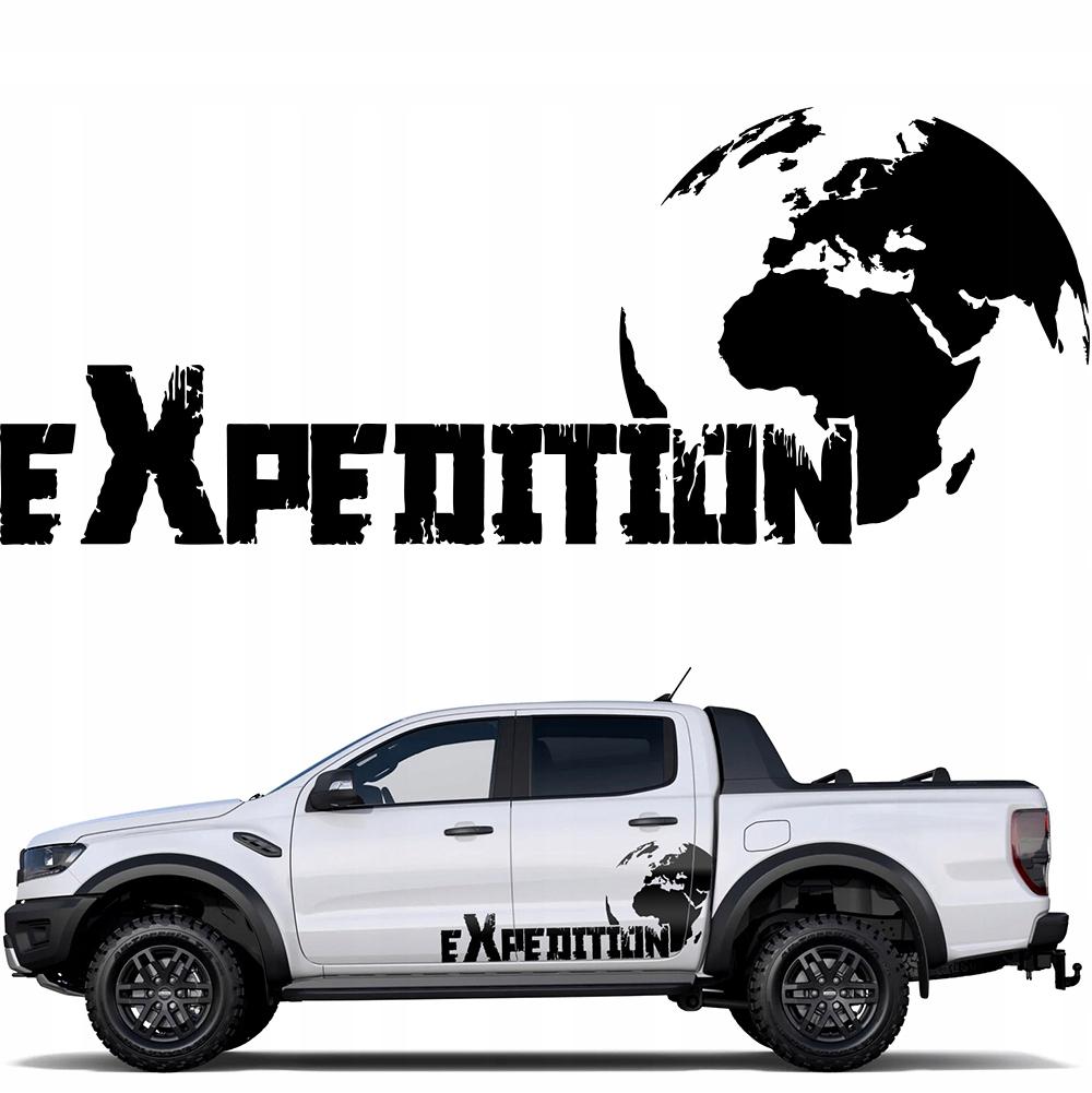 2X наклейка карта мира экспедиция OFFROAD 150X60