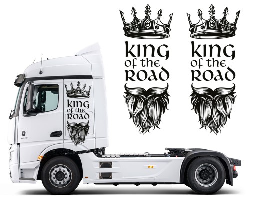 2x НАКЛЕЙКА МДП KING OF THE ROAD трактор 72x176