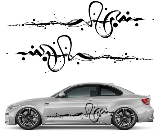 2x НАКЛЕЙКИ ДЛЯ МАШИНЫ ГРАФИТТИ МОТИВ 65x242