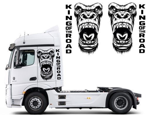 2xSTICKER для грузовика трактор KING OF THE ROAD 106x150