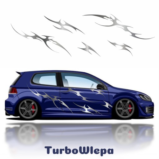 2xНаклейка ГРАФИКА для автомобиля, шпон ВЕСЬ АВТОМОБИЛЬ, ливрея JDM, ЦВЕТА