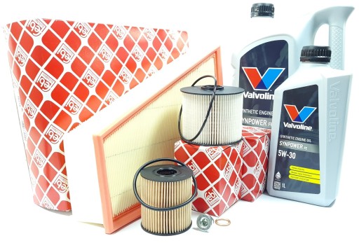 3 фільтра FEBI + Febi + 6L масляний ковпачок Valvoline FORD MONDEO IV 2.0 TDCi