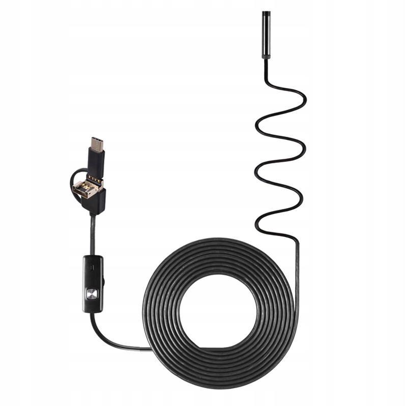 3-in-1 7mm 6LED Rigid Waterproof USB ендоскоп