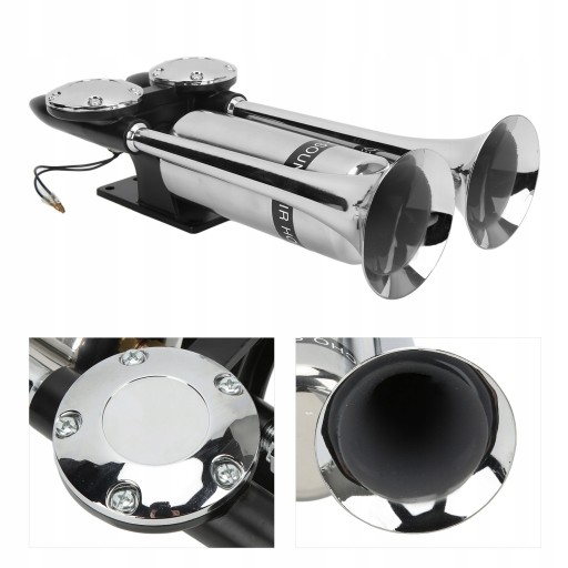 1610210117411 - Автомобильный звуковой сигнал 300DB, хромированный.