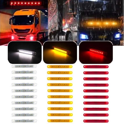 QJKJ-50106-30x - 30pcs 9led світлодіодні габаритні вогні