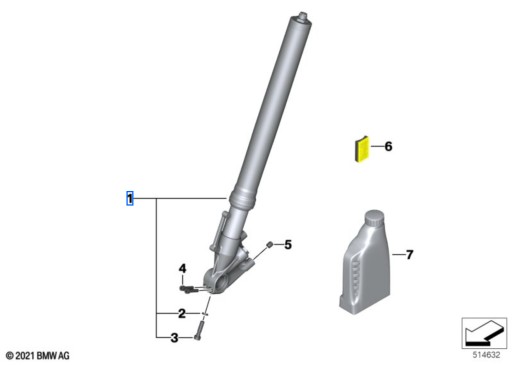 31428545855 - 31428545855 BMW K47 вилка левая