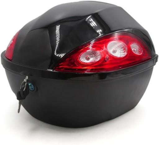 33 x 30 x 26 см черный красный ящик для хранения из жесткого пластика сзади