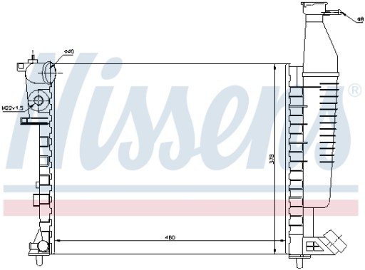 63546 - 364722_C Радіатор двигуна підходить: CITROEN BERL