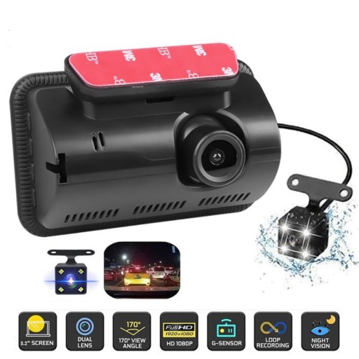 3ДЮЙМОВИЙ ВІДЕОРЕЄСТРАТОР ПЕРЕДНІЙ І ЗАДНІЙ ОБ'ЄКТИВ