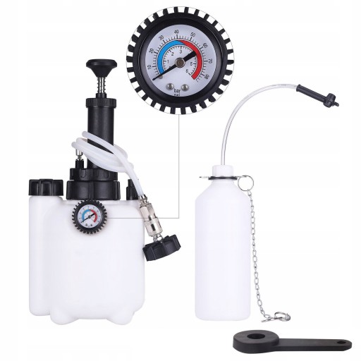 КОМПЛЕКТ 3 л Пристрій для прокачки заміни гальмівної рідини 1 л