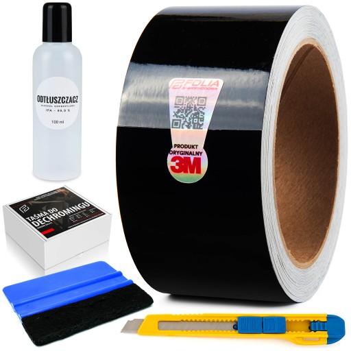 3М DECHROMING фольга черный глянец 3,5 см 10М набор