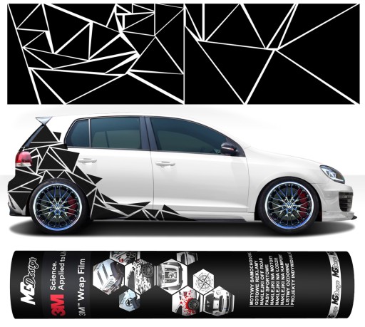 3М НАКЛЕЙКИ для автокамуфляжу Трикутники 84 шт