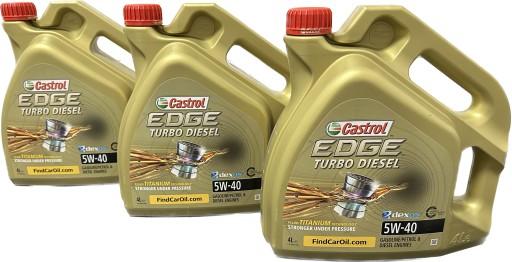 3X CASTROL 5W40 4л. EDGE TURBO DIESEL
