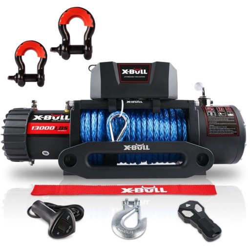 3в1 Автомобильная лебедка Электрическая лебедка 12В X-Bull 6T + скоба x2