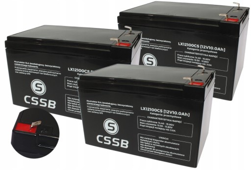 3 необслуживаемых аккумулятора BATTERY AGM 12 В, 10 Ач, ИБП, тележка для игрушечного автомобиля