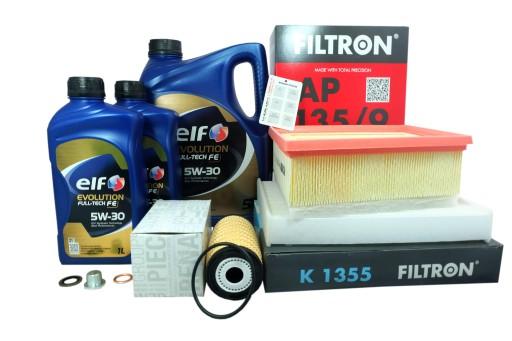 3xФильтр + масло 5W30 Renault Megane IV 1.6 dCi 15-