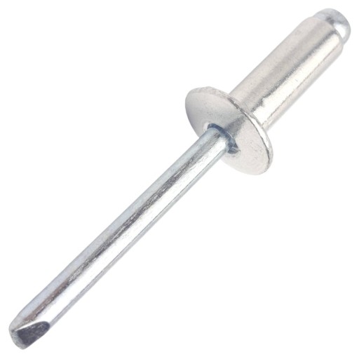 Заклепки глухие 4,8x12 Al/A2 500 шт. с плоской головкой, ISO 15977, алюминий.