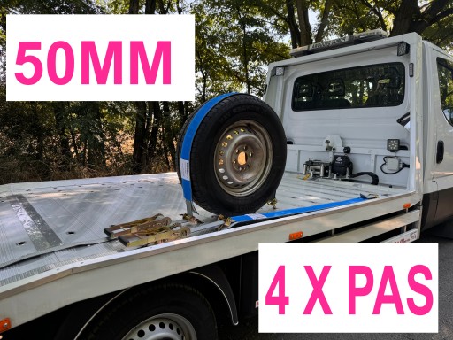 4 транспортні ремені 5 т/3,5 м/50 мм трава 1,5 м поворотні гаки для автотранспорту