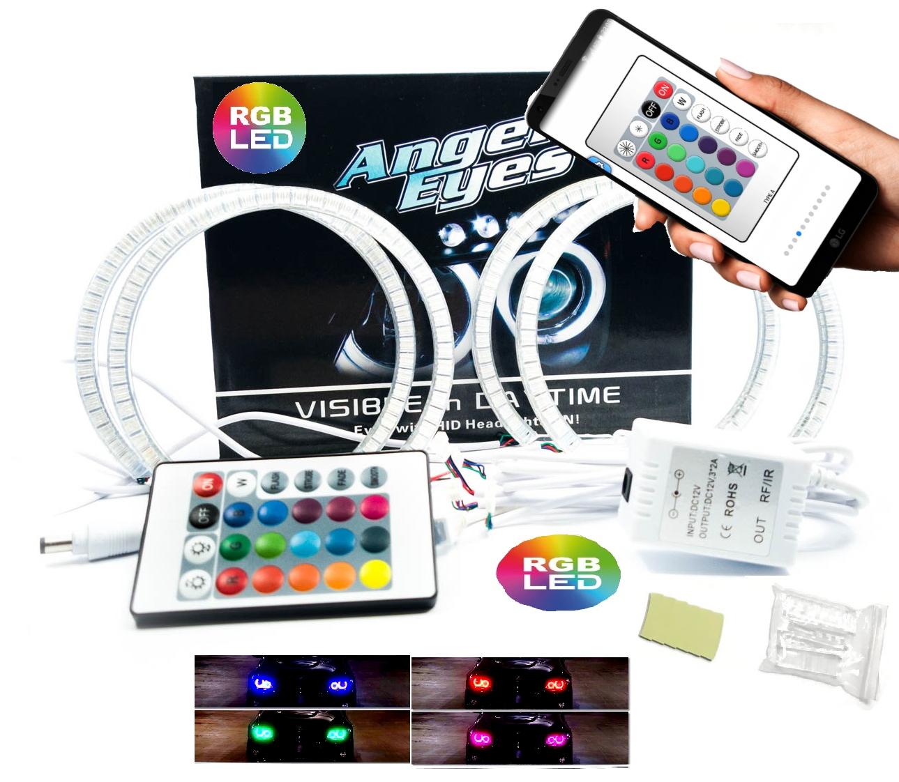 4 RGB светодиодные кольца BMW E36 E38 E39 E46 изменение цвета