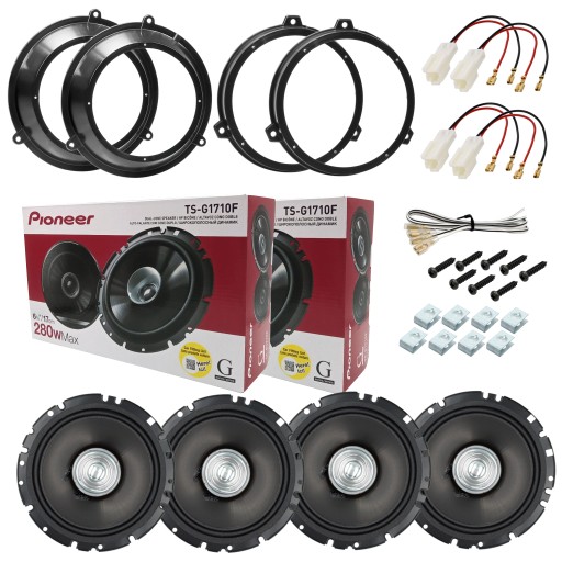 4 проставки для динаміків PIONEER для Fiat Panda 2 II ПЕРЕДНИЙ + ЗАДНИЙ КОМПЛЕКТ