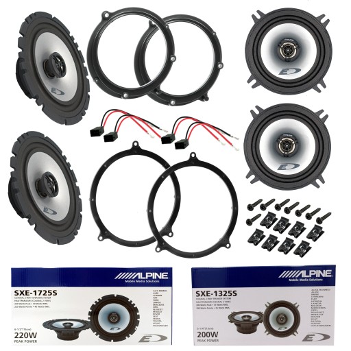 4 автомобільні колонки ALPINE для А4 Б5 Авант, проставки перед + задні