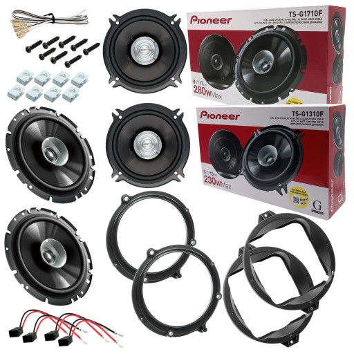 4 автомобільні динаміки PIONEER для AUDI A4 B5 SEDAN передні + задні проставки