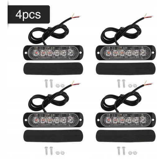QC06251-05 - 4 шт. 12-24V Автомобіль 6 світлодіодний спалах