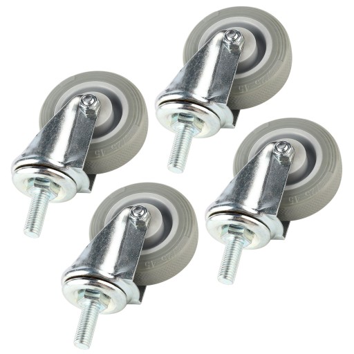 4 шт. 3-дюймовые мебельные ролики на колесиках. Бесшумные фиксированные ролики с VO