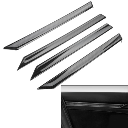 4 шт. чорної внутрішньої обробки дверей у смужку для Honda EV