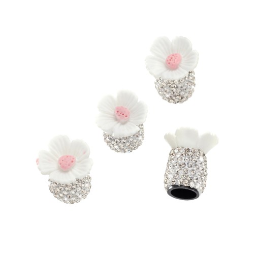 4 шт. шинний клапан з вишневим квіткою