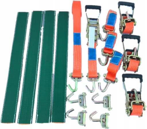 4 x ремінь 5 м гумові ручки для трави 1,5 м поворотні гачки