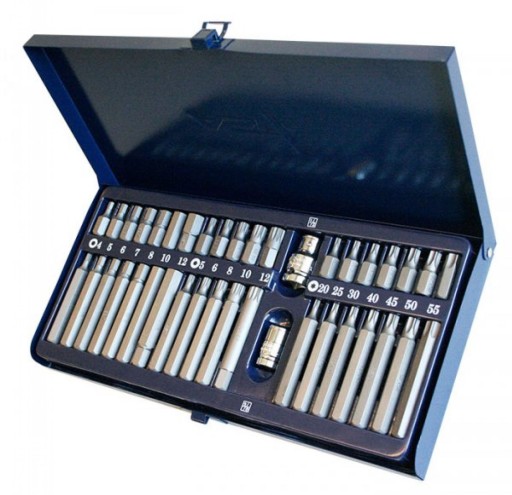 40 ЭЛЕМЕНТОВ НАБОР БИТОВ С АДАПТЕРАМИ TORX SPLINE