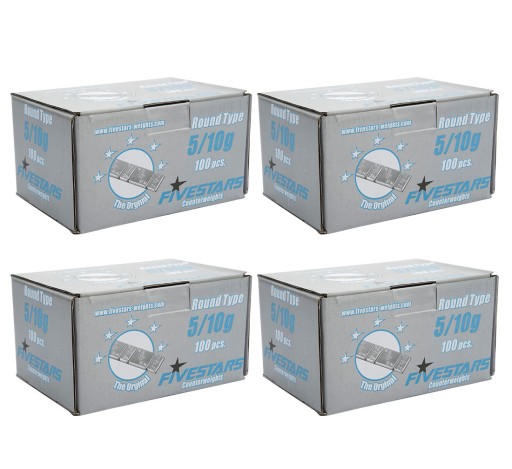 400 полосок гирь, оцинкованных, плоских, 5/10 г Fivestars