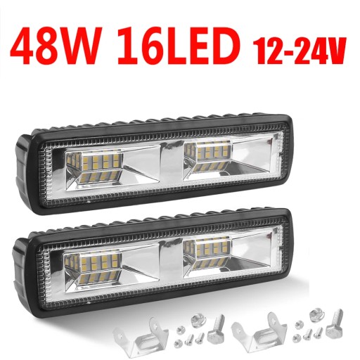 48W 16 стиль світлодіодний робочий світло 4x4 24 LED Co