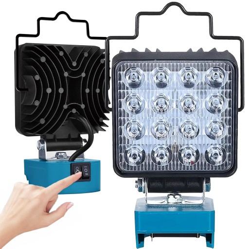 Лампа 48 Вт для Makita 18 В, галогенный прожектор для работы в мастерской, фонарик + 2 USB