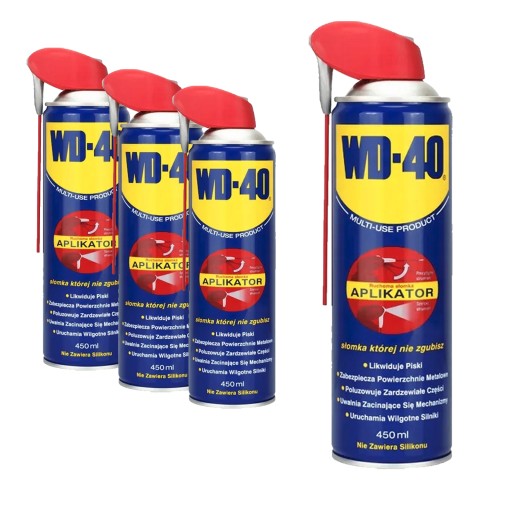 4X МНОГОФУНКЦИОНАЛЬНЫЙ НАБОР ПОДГОТОВКИ WD-40 с УНИВЕРСАЛЬНЫМ аппликатором 450 мл