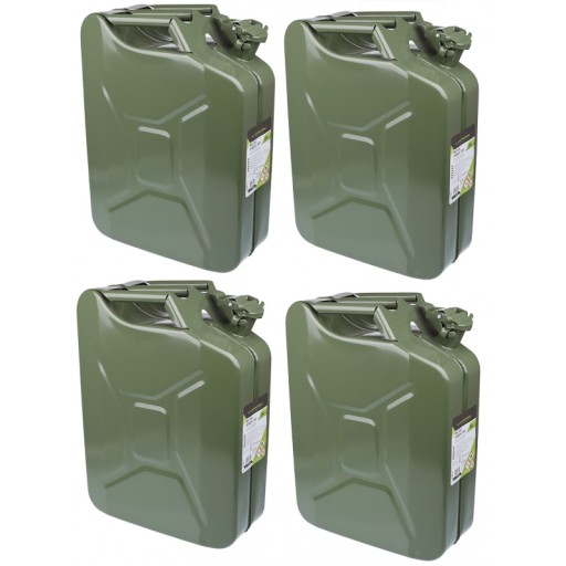 4X металева каністра 20л для палива масло бензин