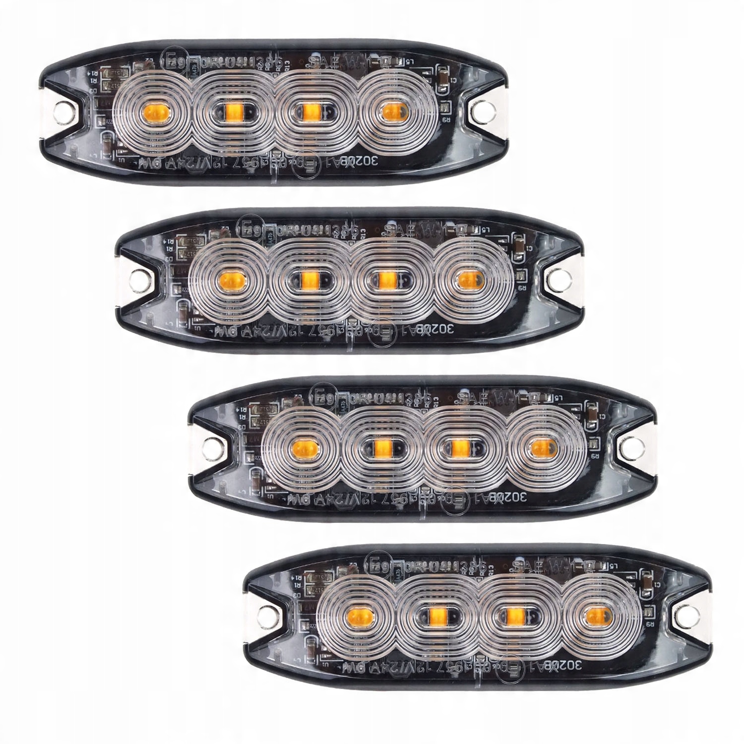 02298 - 4X светодиодный стробоскоп вспышка тонкий сигнальная лампа