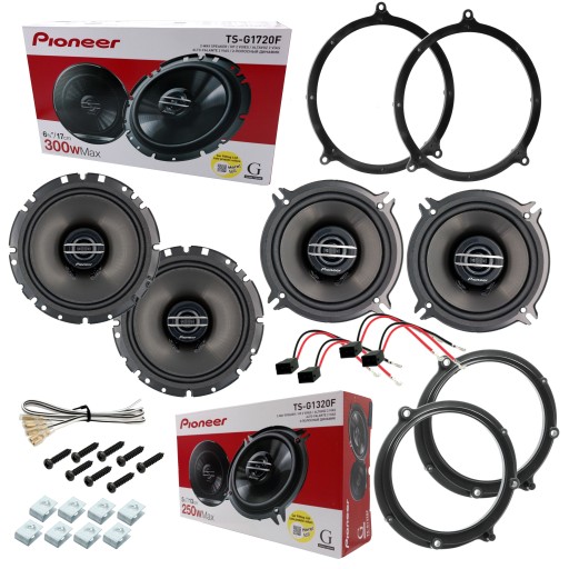 4х динаміки PIONEER для А4 Б5 Авант, проставки спереду + ззаду