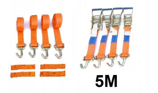 4x 5M ремінь з поворотним гаком для підвіски 5T/50mm 4% Евакуатор