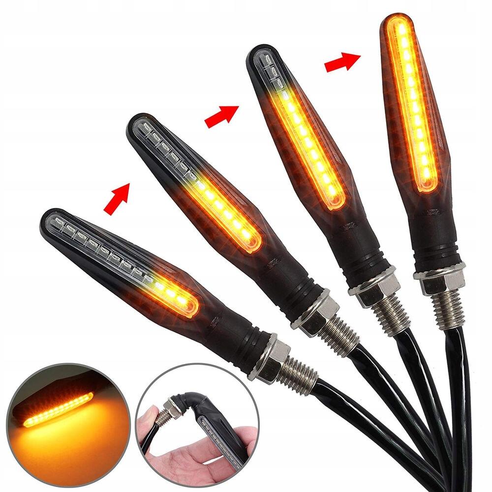 4x Universal Flowing Motorcycle Motorbike LED Sygn