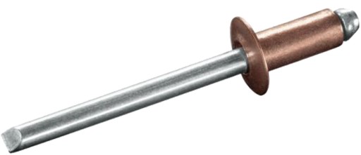 4x10 ЗАКЛЕПКИ МЕДНЫЕ/СТАЛЬ 500 шт.