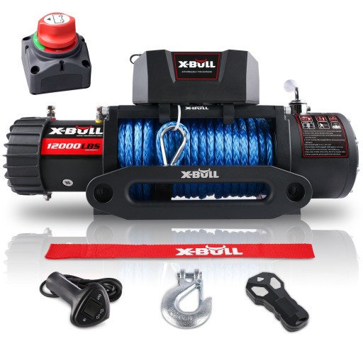 Тросовая лебедка 5,5 т для эвакуатора Лебедка X-Bull 12000 фунтов электрическая 12 В